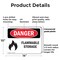 Signmission Flammable Storage Danger Sign, Plastic, 14in W x 10in L, 2PK OS-2PACK-DS-P-1014-L-2015 - alternate 2